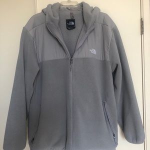 North Face men’s hooded jacket/ full zip/ fleece